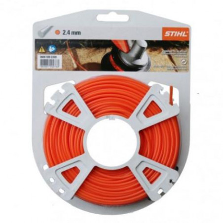 Bobine de fil nylon rond Ø2,4mm x 14m orange STIHL