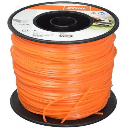 Bobine de fil nylon rond Ø2,4mm x 261m orange STIHL